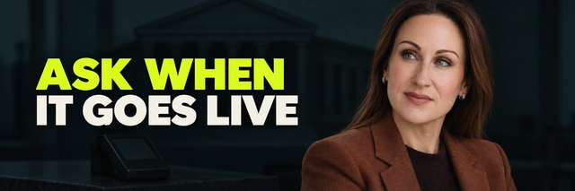 Stacy Bishop beside the headline “Ask When It Goes Live”