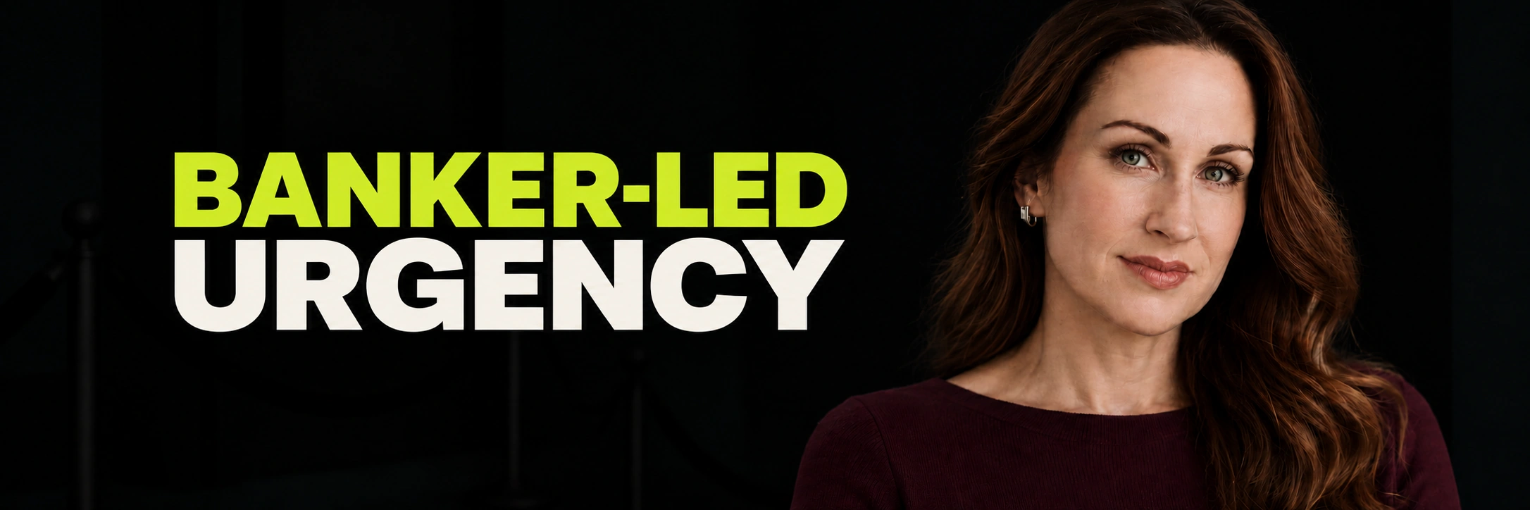 Stacy Bishop beside the headline “BANKER-LED URGENCY”